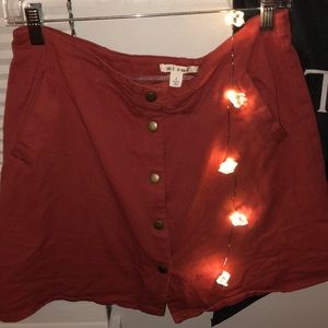 Burnt orange skirt